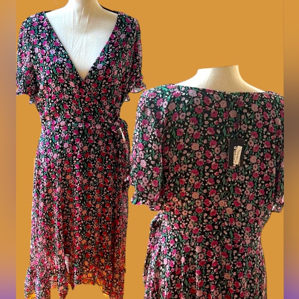 Luxury summer dress 14 | KARL LAGERFELD Floral Crinkle Chiffon Dress 14